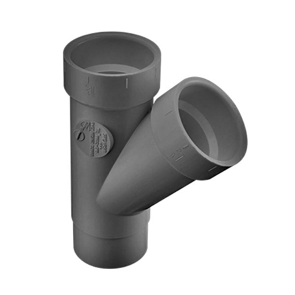 3"  LabWaste CPVC Street Wye SPGXHUBXHUB (P602-030C)