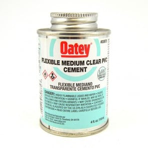 Oatey Medium Body Clear Flexible PVC Cement - 4 oz. (30875)