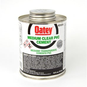 Oatey Medium Body Clear PVC Cement - Pint (31019)