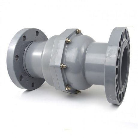 2-1/2" Industrial CPVC Swing Check Valve (Viton) w/ Flange Kit